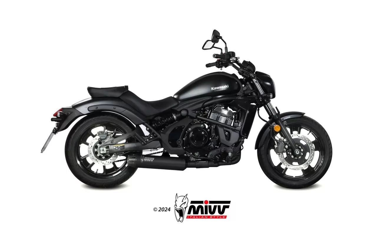 MIVV HR-1 Edelstahl Schwarz KAWASAKI VULCAN S 17-23
