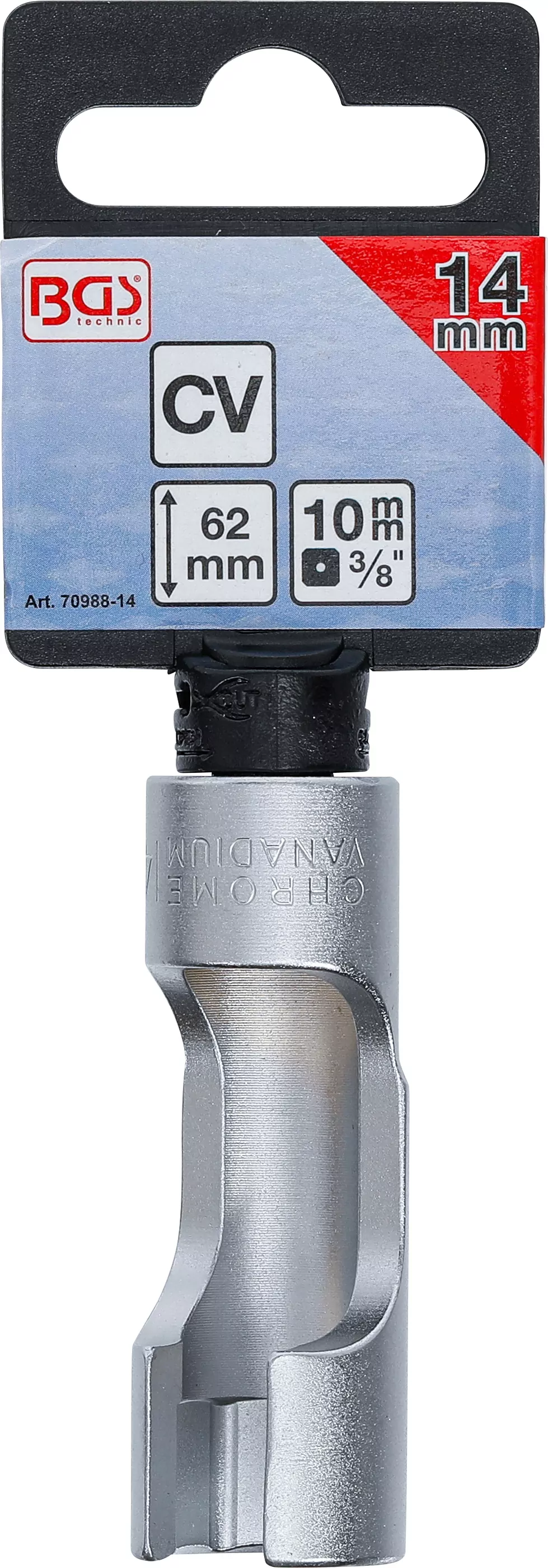 Spezial-Steckschlüssel-Einsatz, geschlitzt | Antrieb Innenvierkant 10 mm (3/8") | SW 14 mm