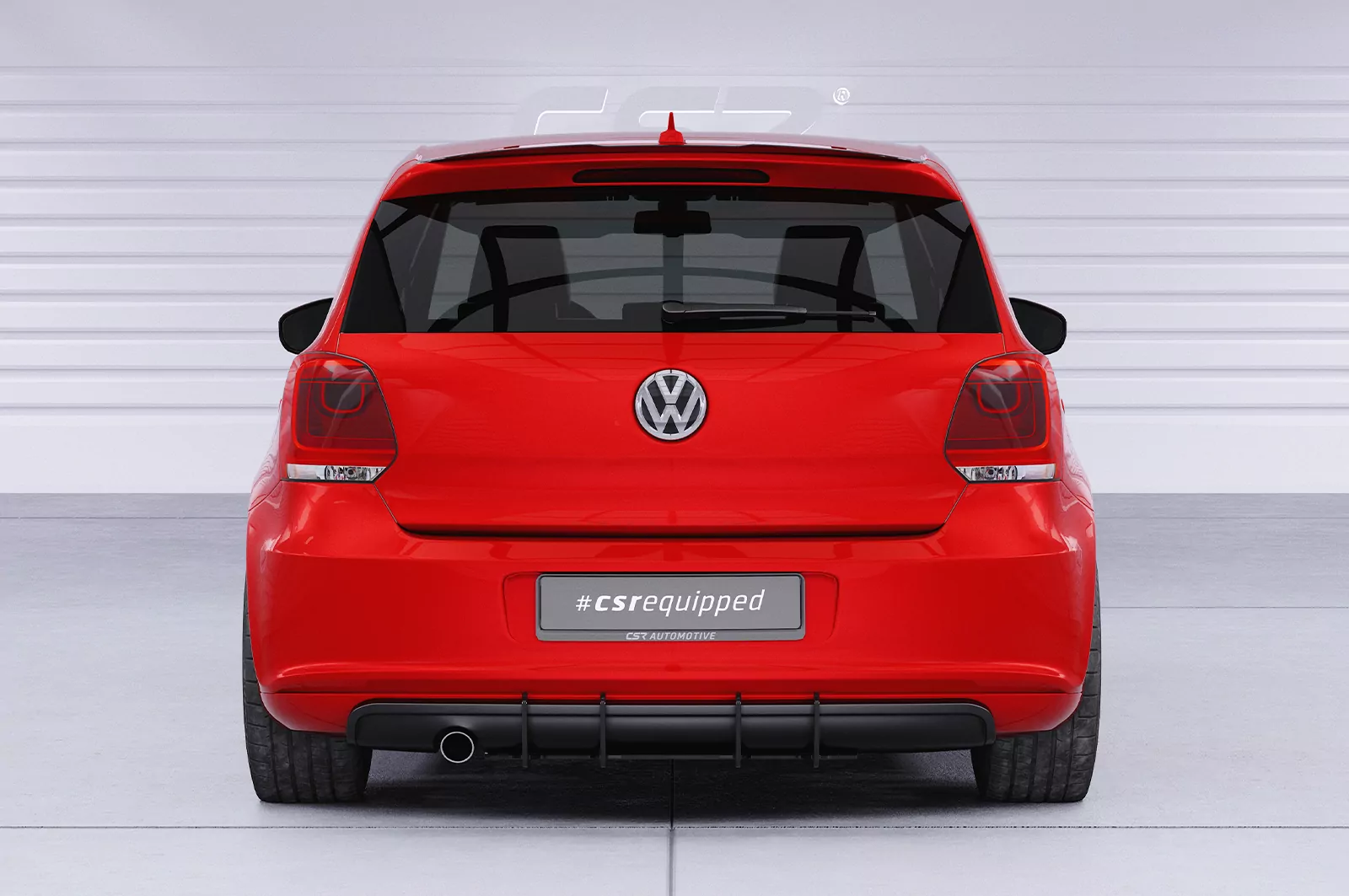 Heckflügel mit ABE für VW Polo V (Typ 6R, 6C) GTI HF615 Strukturiert (schwarz matt)