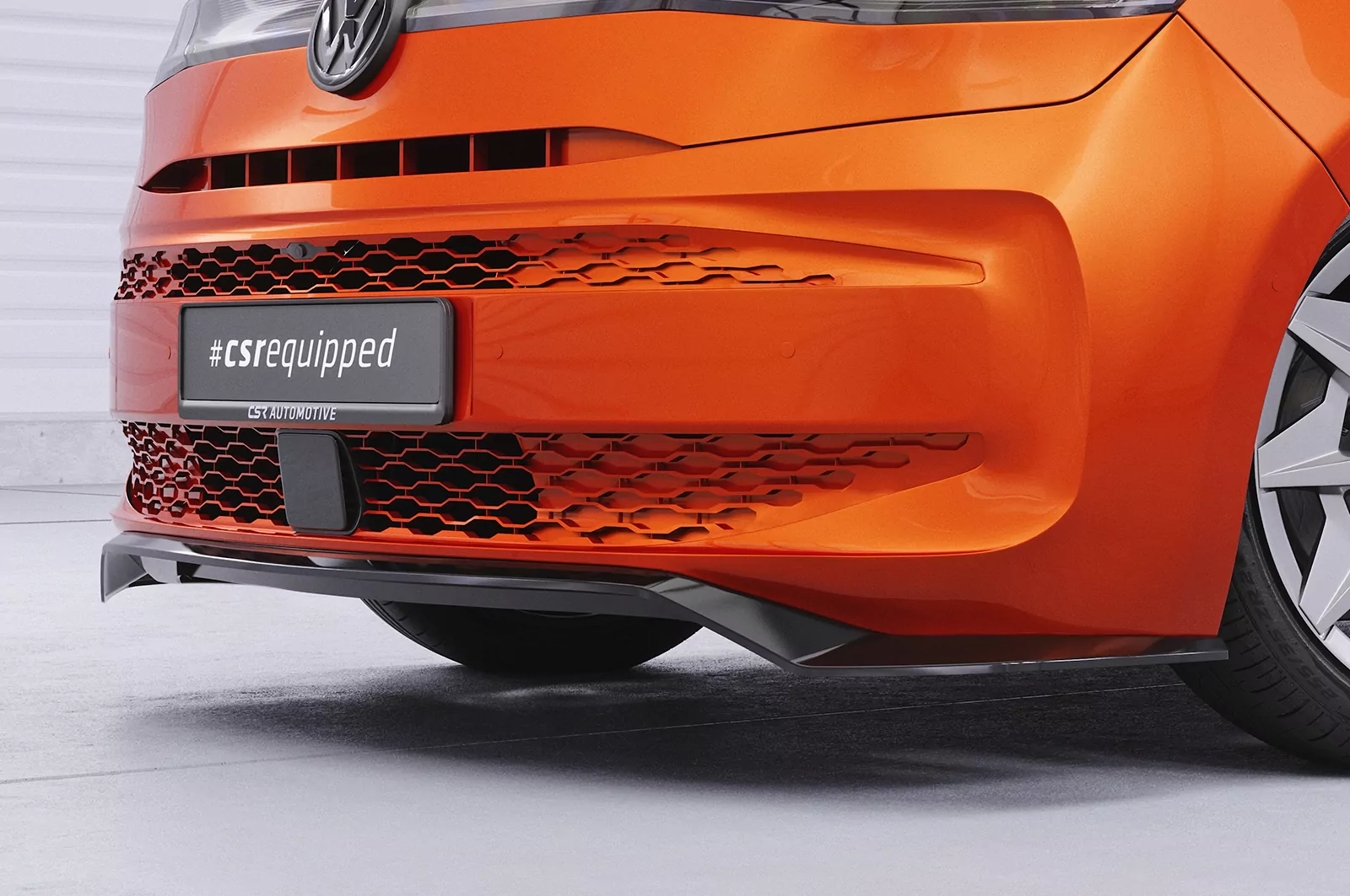 Cup-Spoilerlippe mit ABE für VW T7 CSL640 Schwarz Strukturiert