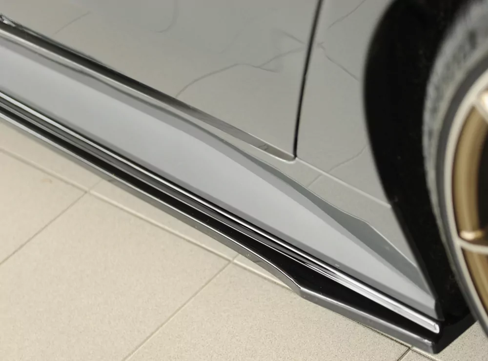 Rieger Seitenschweller links ansatz glanz schwarz für BMW i4 M G26  (G4C) Gran Coupé (5-tür.) 11.21-