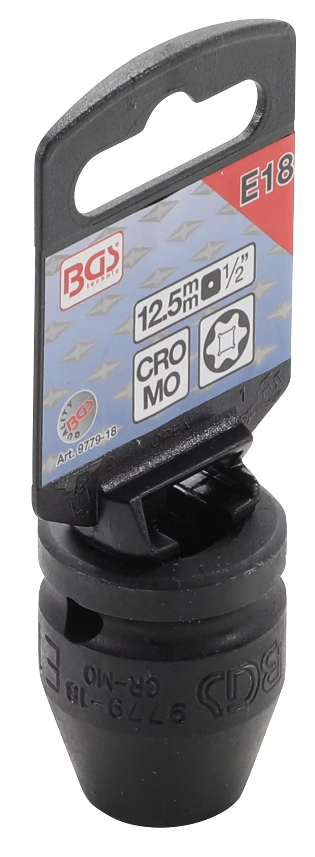 Kraft-Steckschlüssel-Einsatz E-Profil | Antrieb Innenvierkant 12,5 mm (1/2") | SW E18