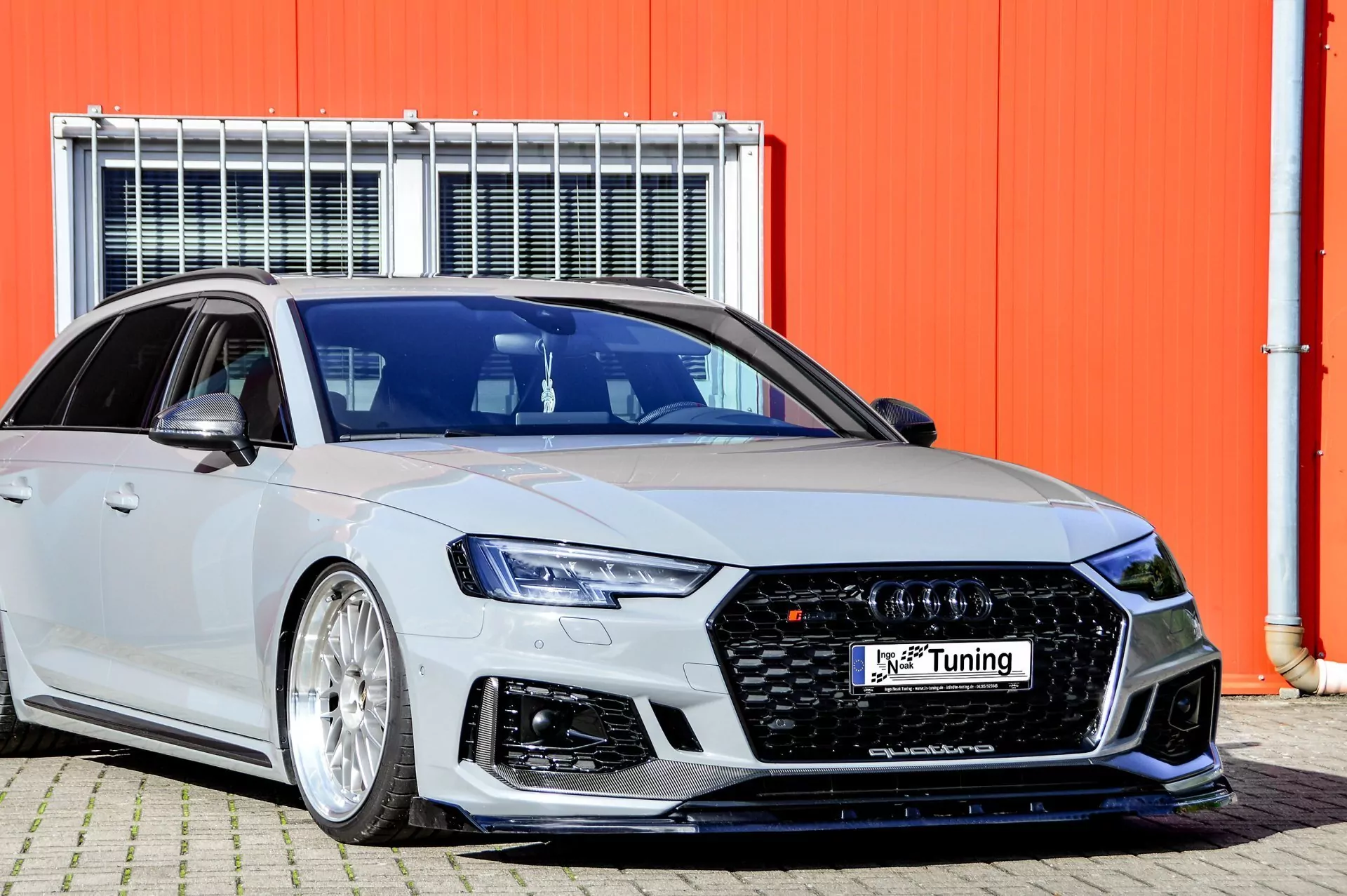 Cup Frontspoilerlippe mit Wing für Audi RS4 B9 Bj. 2015-2020