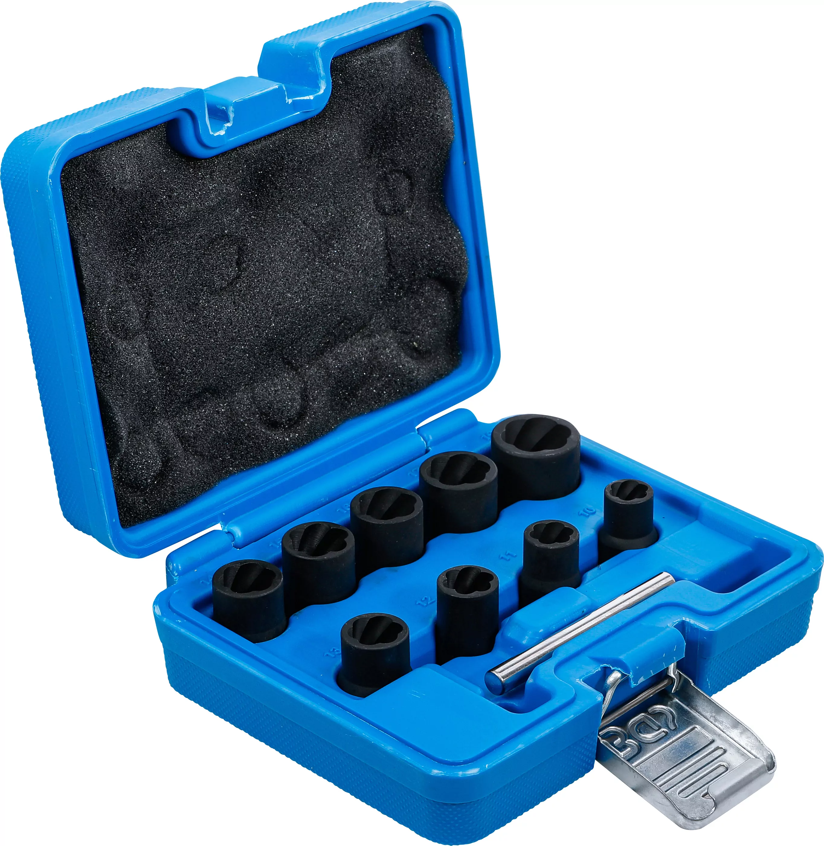 Spiral-Profil-Steckschlüssel-Satz / Schraubenausdreher | Antrieb Innenvierkant 10 mm (3/8") | SW 10 - 19 mm | 10-tlg.