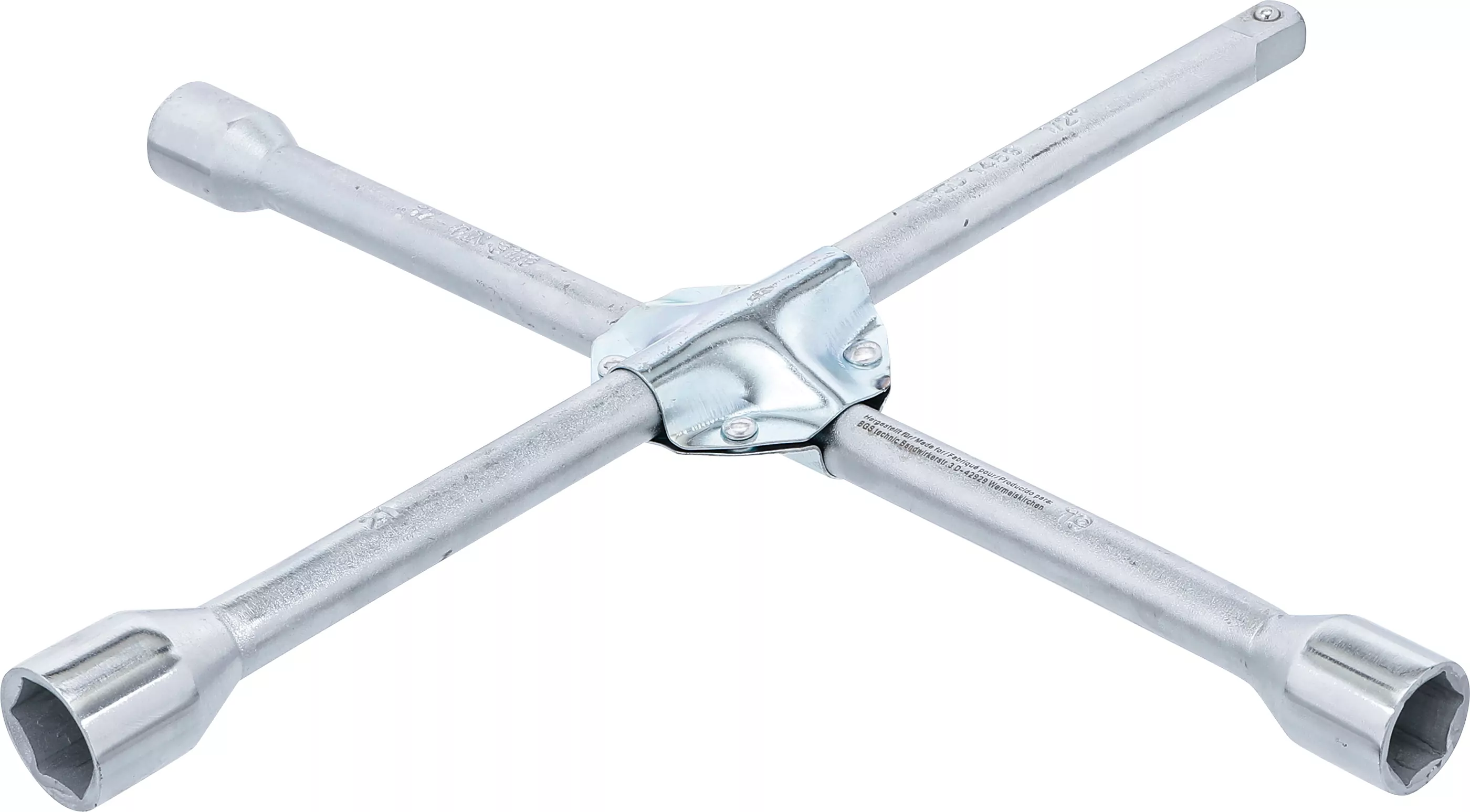 Rad-Kreuzschlüssel mit Gelenk | für PKW | Vierkant | SW 17 x 19 x 21 x 12,5 mm (1/2")