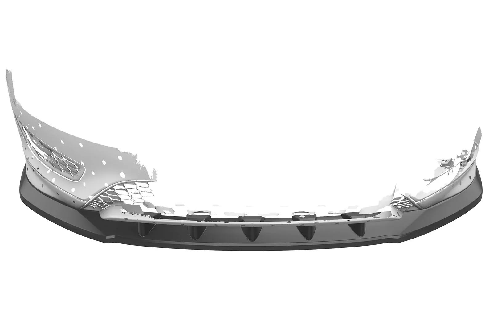 Cup-Spoilerlippe mit ABE für Ford Focus MK3 ST-Line CSL478-M Carbon Look (matt)