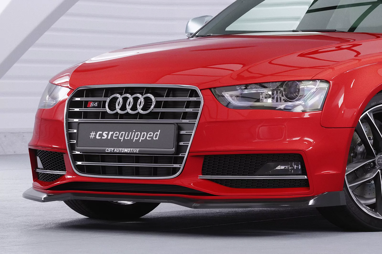 Cup-Spoilerlippe mit ABE für Audi A4 / S4 B8 (Typ 8K) CSL825 Schwarz Strukturiert