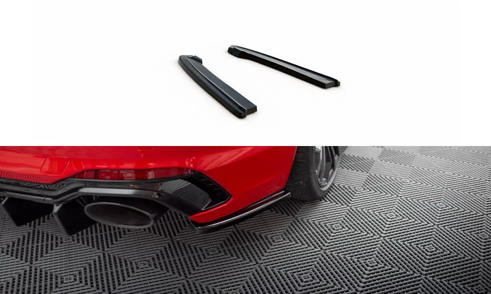 Heck Ansatz Flaps Diffusor Passend Für Diffusor Passend Für AUDI RS4 B9 AVANT Schwarz Hochglanz Schwarz Hochglanz
