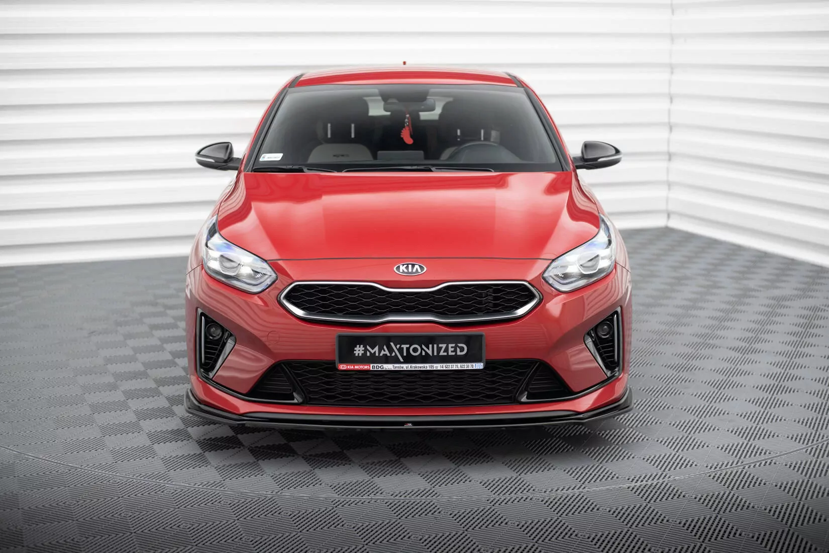 Front Ansatz Passend Für V.1 Passend Für Kia ProCeed GT Mk 3 Schwarz Hochglanz Schwarz Hochglanz