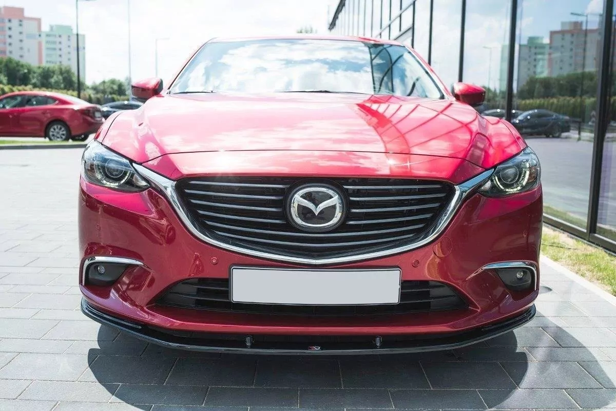 Front Ansatz Passend Für V.1 Passend Für Mazda 6 GJ (Mk3) FL Schwarz Hochglanz Schwarz Hochglanz