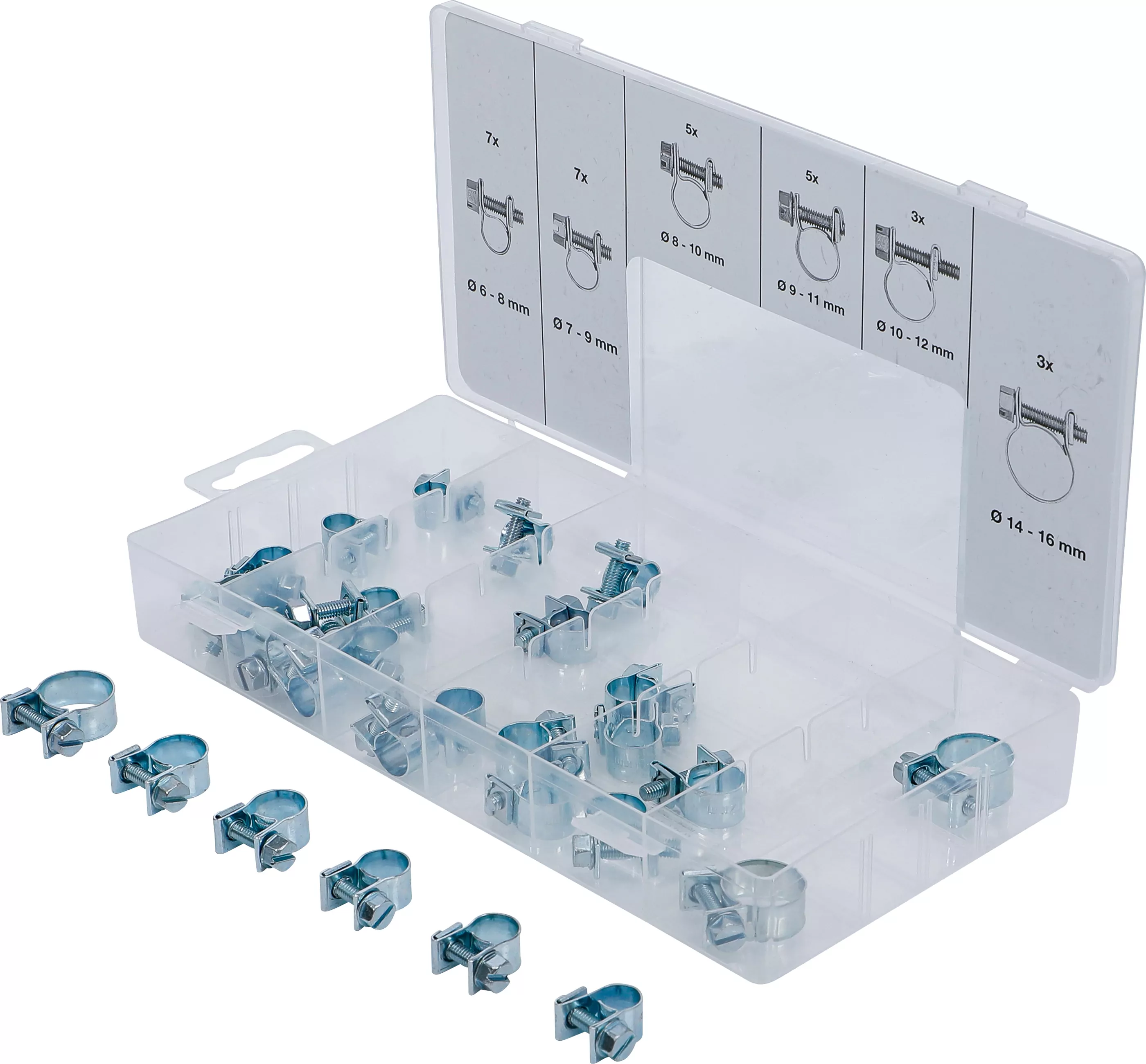 Schlauchklemmen-Sortiment | Ø 6 - 16 mm | 30-tlg.