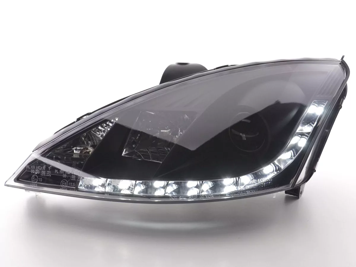 Scheinwerfer Set Daylight LED Tagfahrlicht Ford Focus 1 C170 schwarz