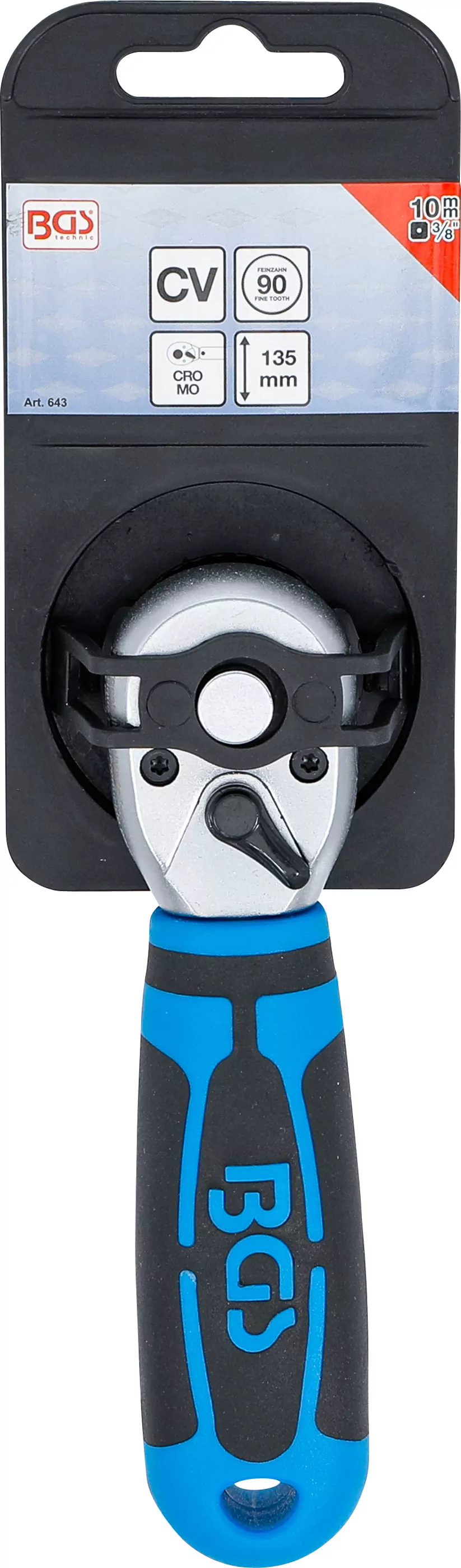 Mini-Umschaltknarre | Abtrieb Außenvierkant 10 mm (3/8")