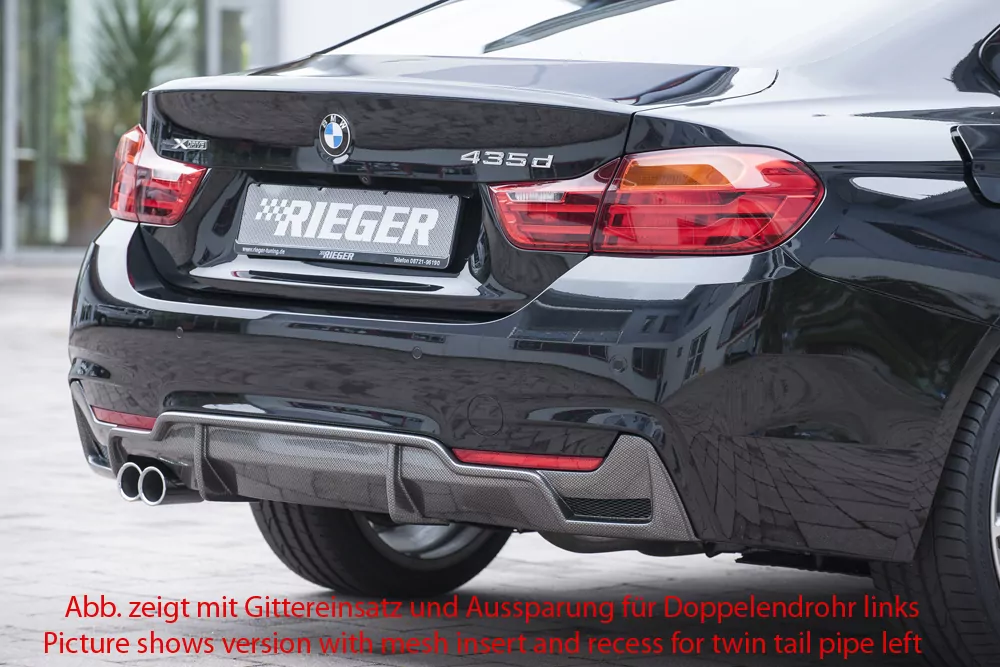 Rieger Heckeinsatz für BMW 4er F36  (3C) | Gran Coupé (5-tür.) 05.14-06.15 (bis Facelift) nur für M-Paket-Heckschürze