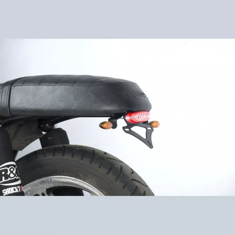 R&G Premium Kennzeichenhalter Triumph Scrambler 865 2006-2016 für Micro Blinker