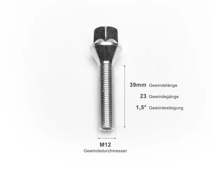 TA Technix Radschraube M12 X 1.5 X 39 KE