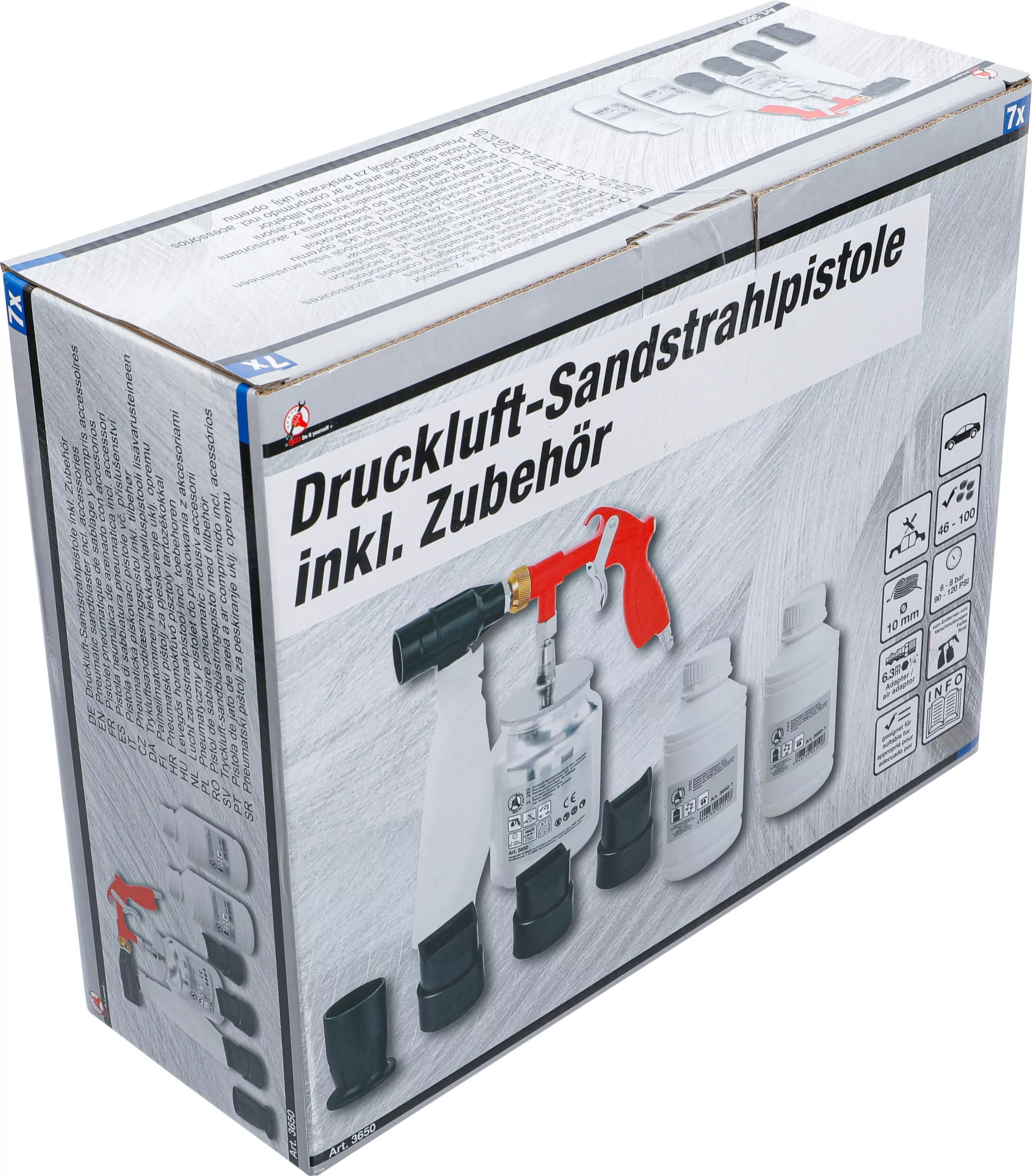 Druckluft-Sandstrahlpistole inkl. Zubehör