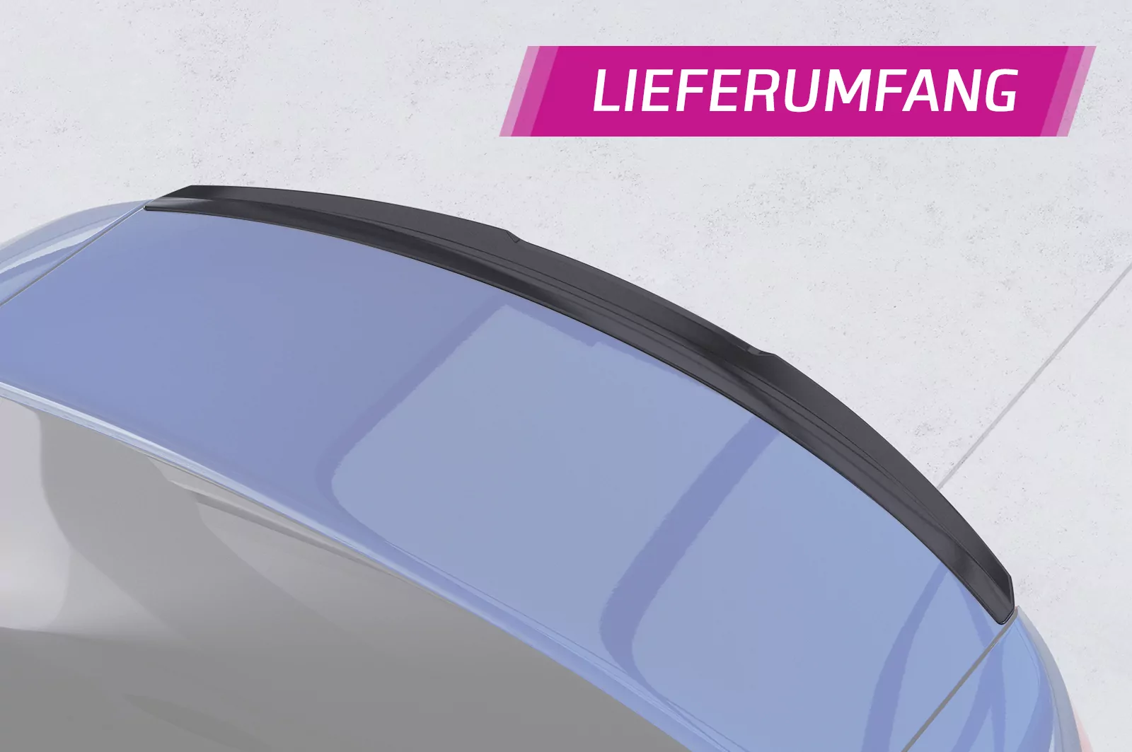 Heckflügel mit ABE für Mercedes Benz CLK C209/A209 HF784 Schwarz Strukturiert