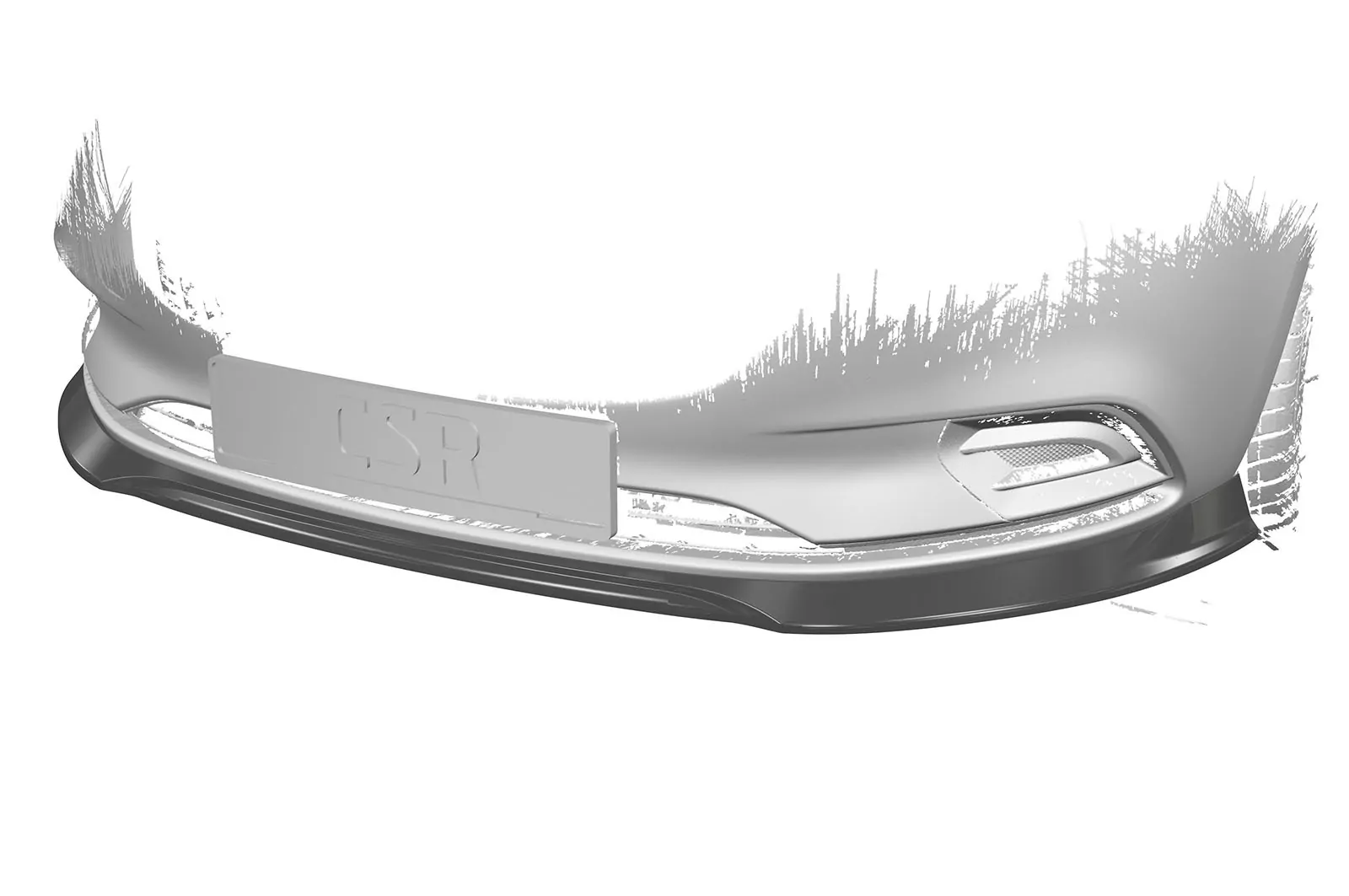 Cup-Spoilerlippe mit ABE für Opel Corsa E CSL516 Schwarz Strukturiert