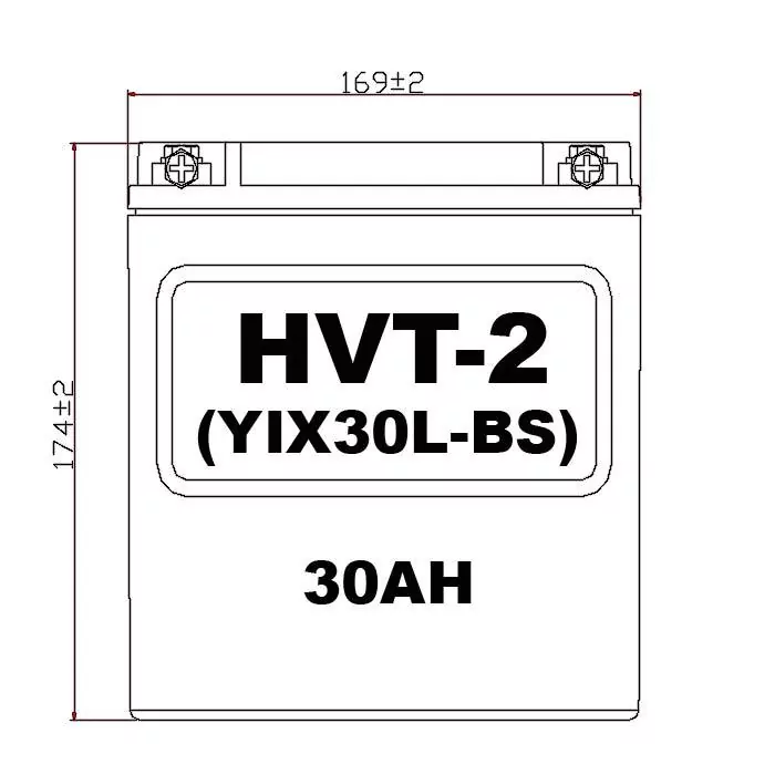 Batterie Nitro | HVT-02 | YTX30L-BS | 30AH | MF | DIN 83000 | geschlossen