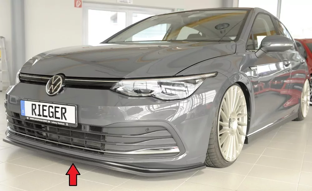 Rieger Spoilerschwert matt schwarz für VW Golf 8 3-tür. 12.19-03.24 (bis Facelift)