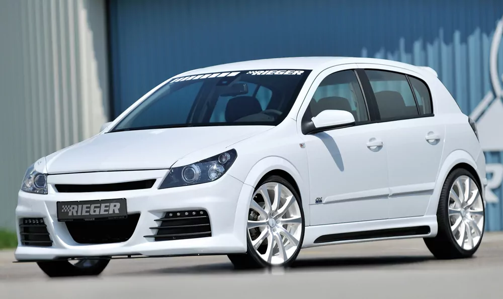 Rieger Spoilerstoßstange für Opel Astra H - 3-tür. 03.04- carbon optik