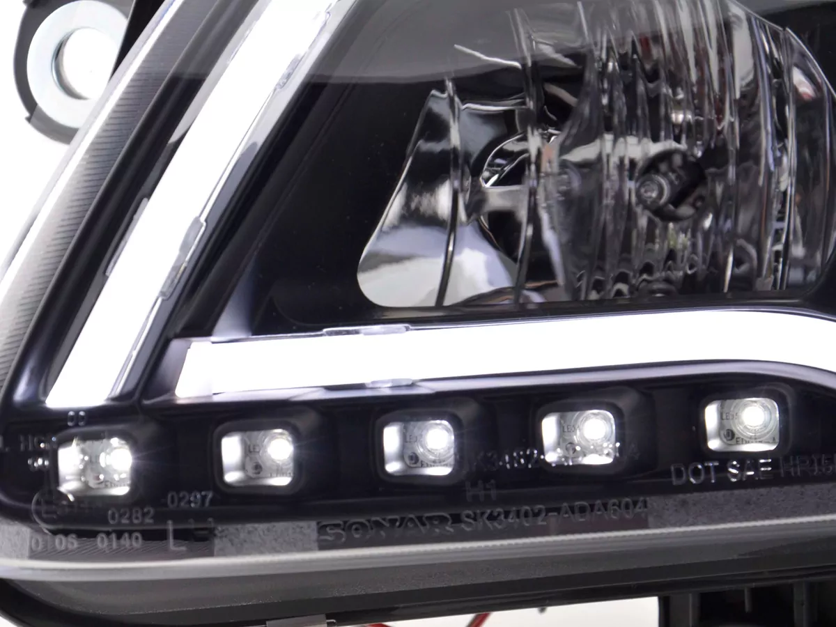 Scheinwerfer Set Daylight LED TFL-Optik Audi A6 Typ 4F Bj. 04-08 schwarz