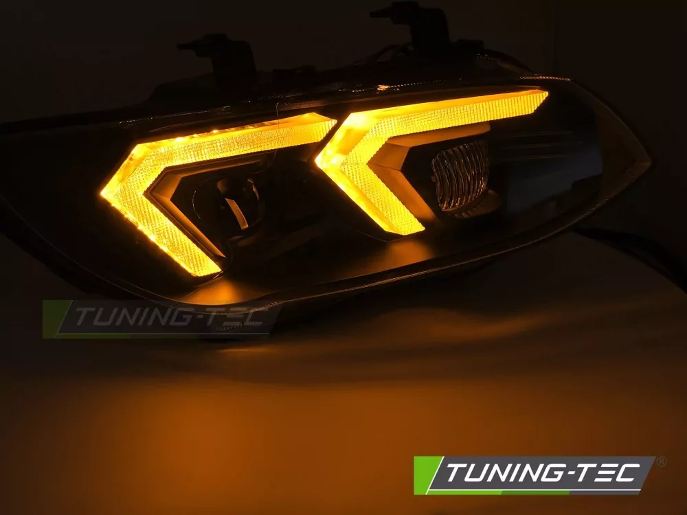Xenon Headlights Black Fits Bmw E92/e93 Lci 10-13