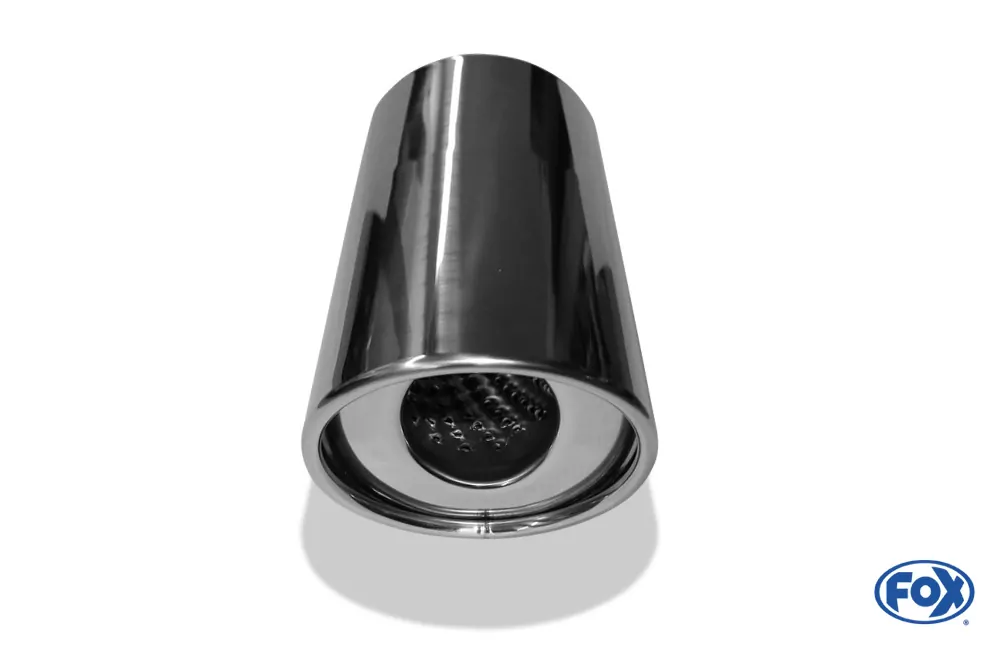 Anschweißendrohr Typ 33  129x106 mm / Länge: 300 mm  - oval / eingerollt / 19° abgeschrägt / mit Absorber