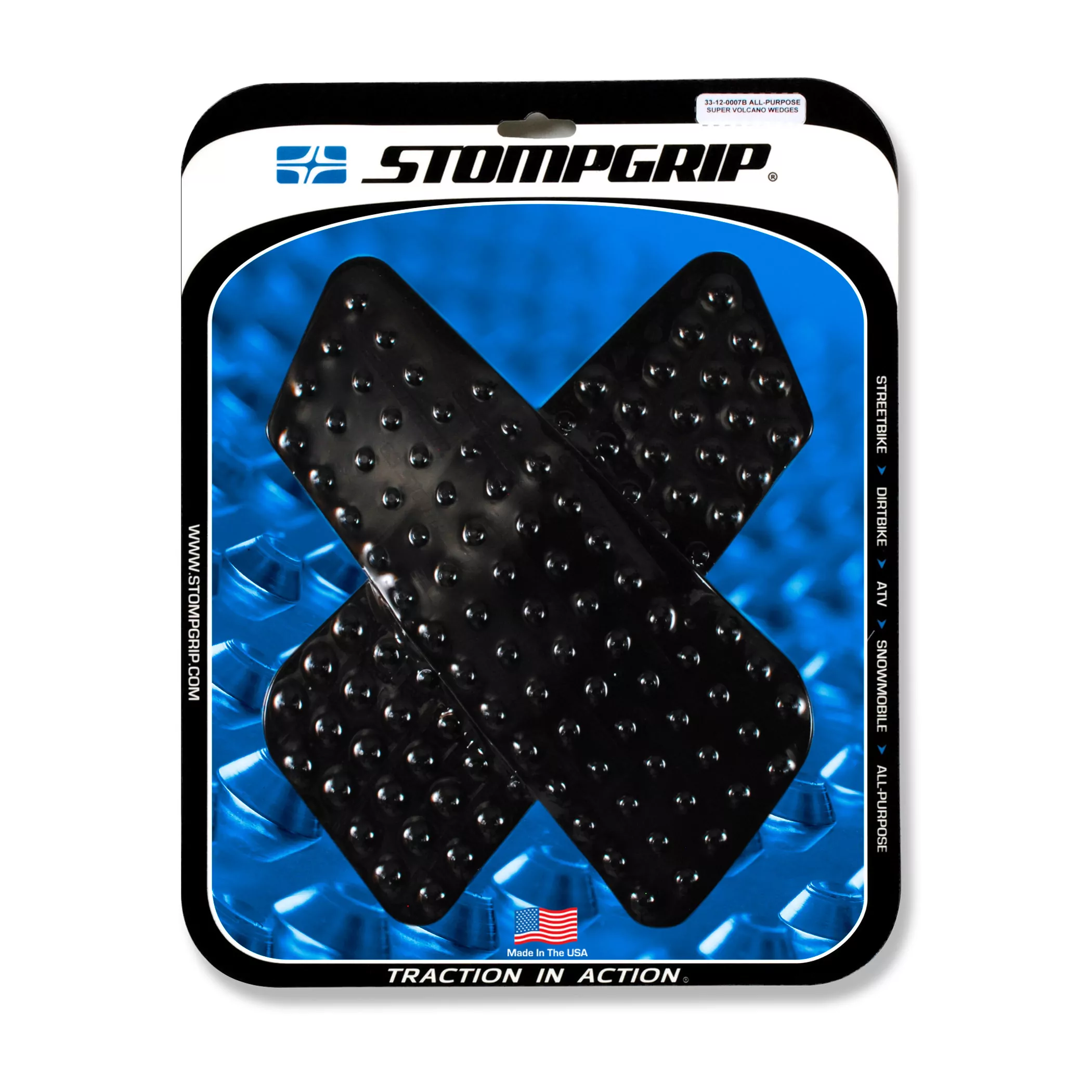 Stompgrip Traction Pad Super Volcano Universal Keilform (2 Stück ) ca. 285,5 mm x 114 mm Schwarz