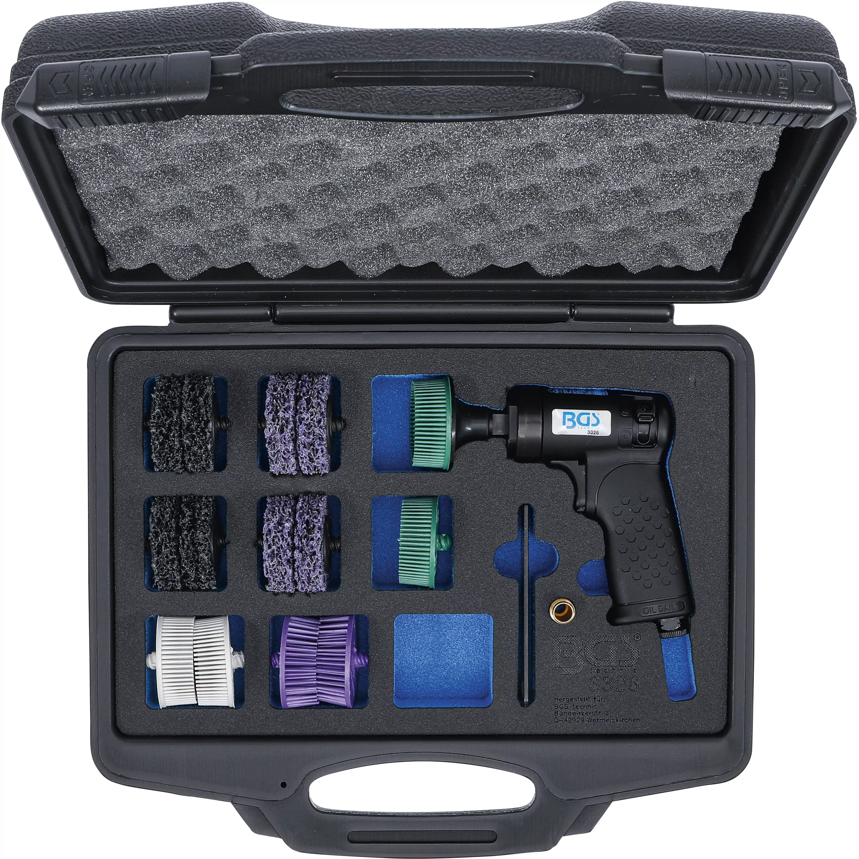 Druckluft-Borstenschleifer-Satz | 17-tlg.