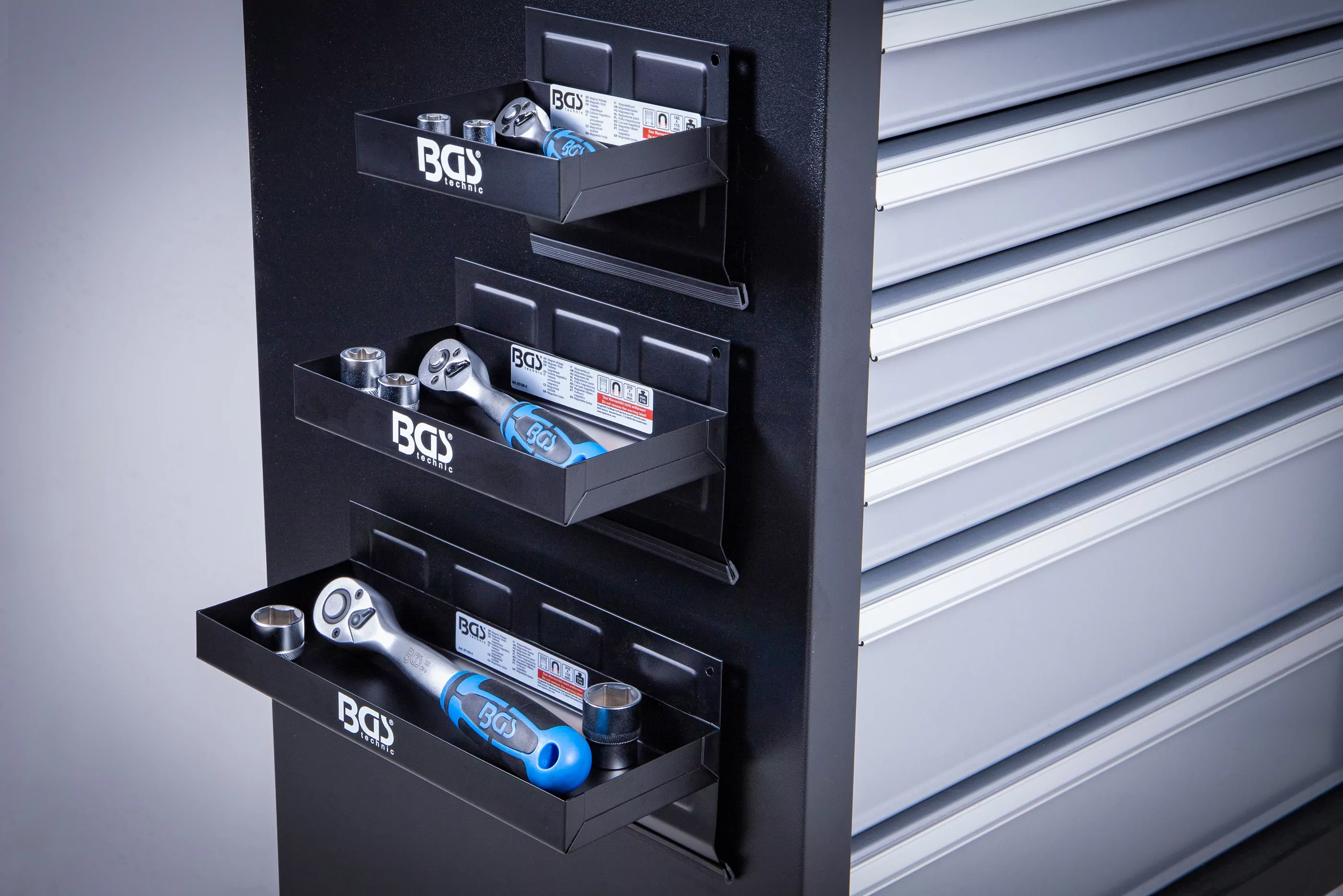 Magnet-Ablagen-Satz | 150 / 210 / 310 mm | 3-tlg.