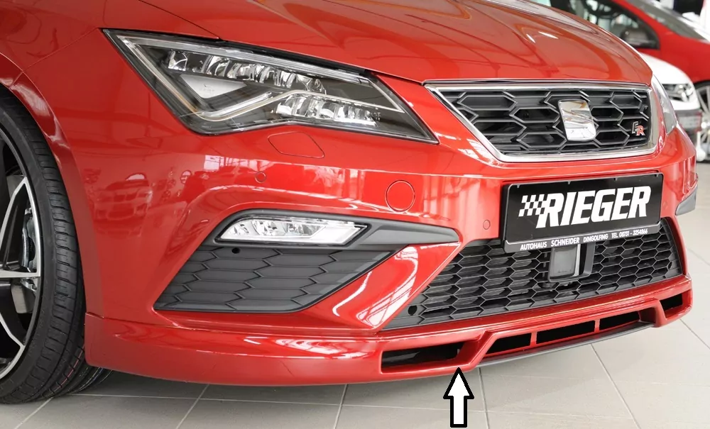 Rieger Spoilerlippe für Seat Leon Cupra (5F) - 3-tür. (SC) 01.17- (ab Facelift) carbon optik