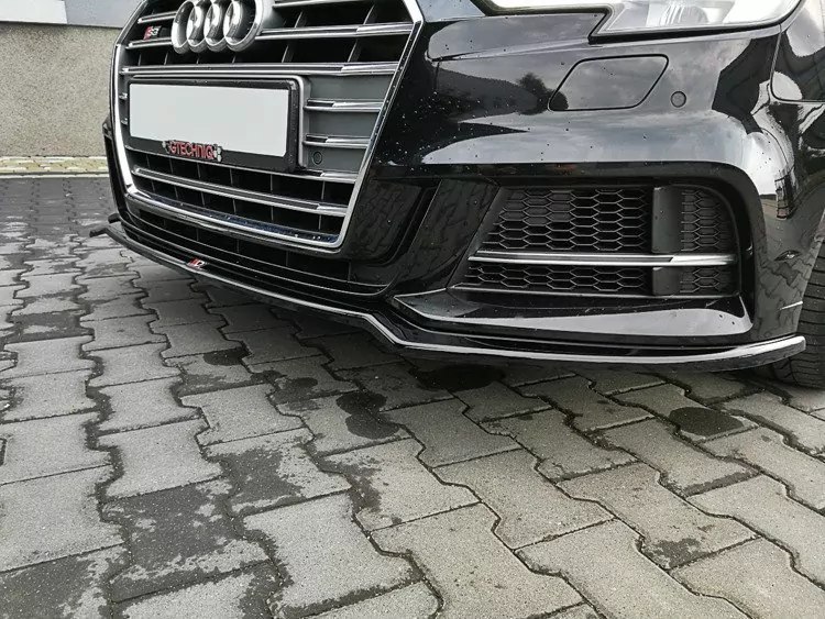 Front Ansatz Passend Für V.2 Passend Für Audi S3 8V FL Schwarz Hochglanz Schwarz Hochglanz