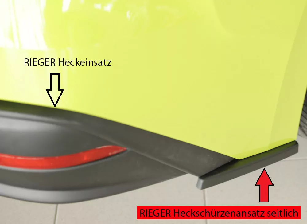 Rieger Heckschürzenansatz seitlich rechts matt schwarz für Skoda Enyaq iV RS (NY) SUV (5AZ) 07.21-