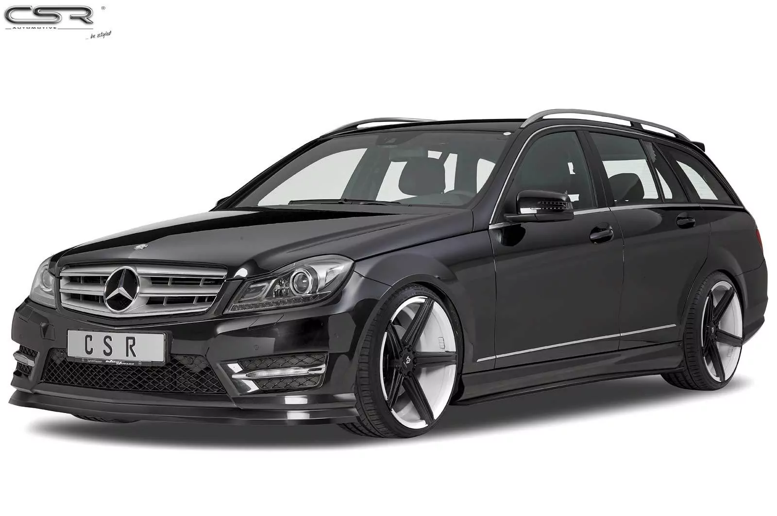 Cup-Spoilerlippe mit ABE für Mercedes C-Klasse 204 CSL308-M Carbon Look (matt)