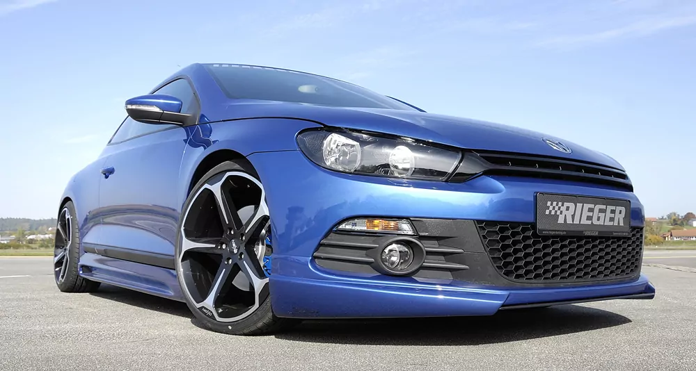 Rieger Seitenschweller links  matt schwarz für VW Scirocco 3 (13) 2-tür. 08.08-