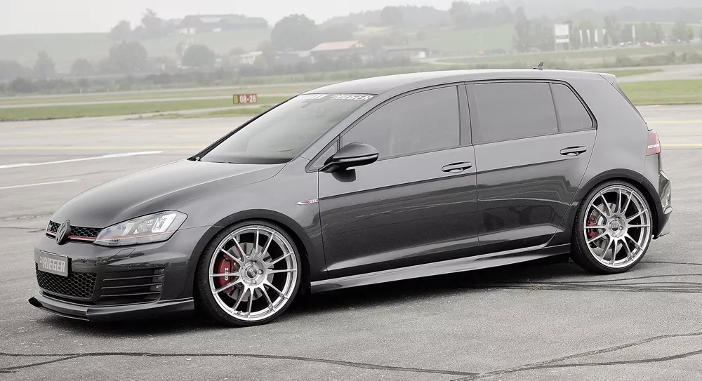 Rieger Spoilerlippe für VW Golf 7 GTD - 3-tür. 06.13-12.16 (bis Facelift) carbon optik