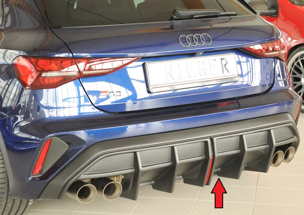 Rieger Heckeinsatz für Audi A3 S3 (GY) 5-tür. (Sportback) 06.24- (ab Facelift)