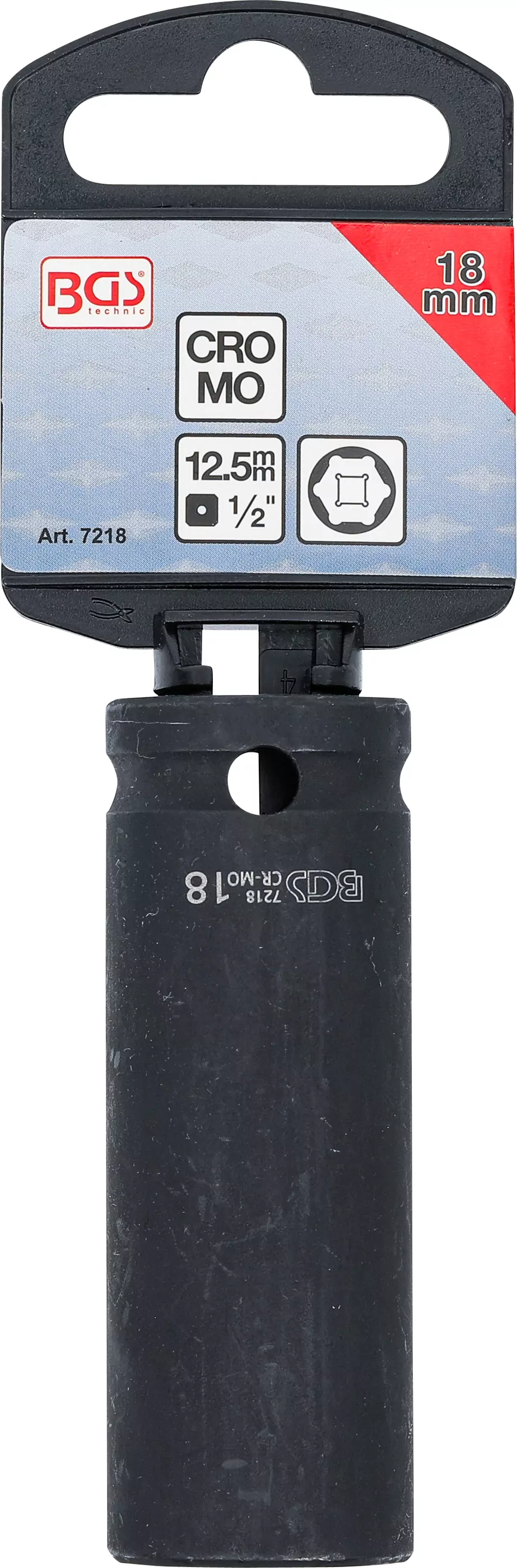 Kraft-Steckschlüssel-Einsatz Sechskant, tief | Antrieb Innenvierkant 12,5 mm (1/2") | SW 18 mm