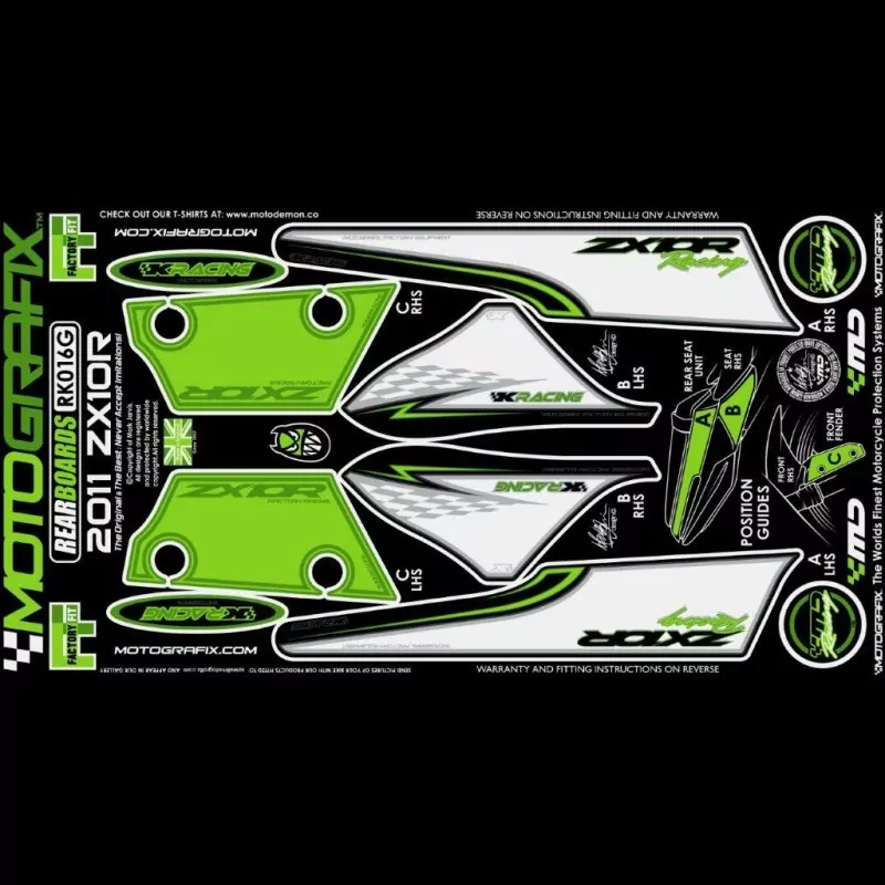 Motografix Steinschlagschutz hinten Kawasaki ZX-10 R 2011-2015 RK016G