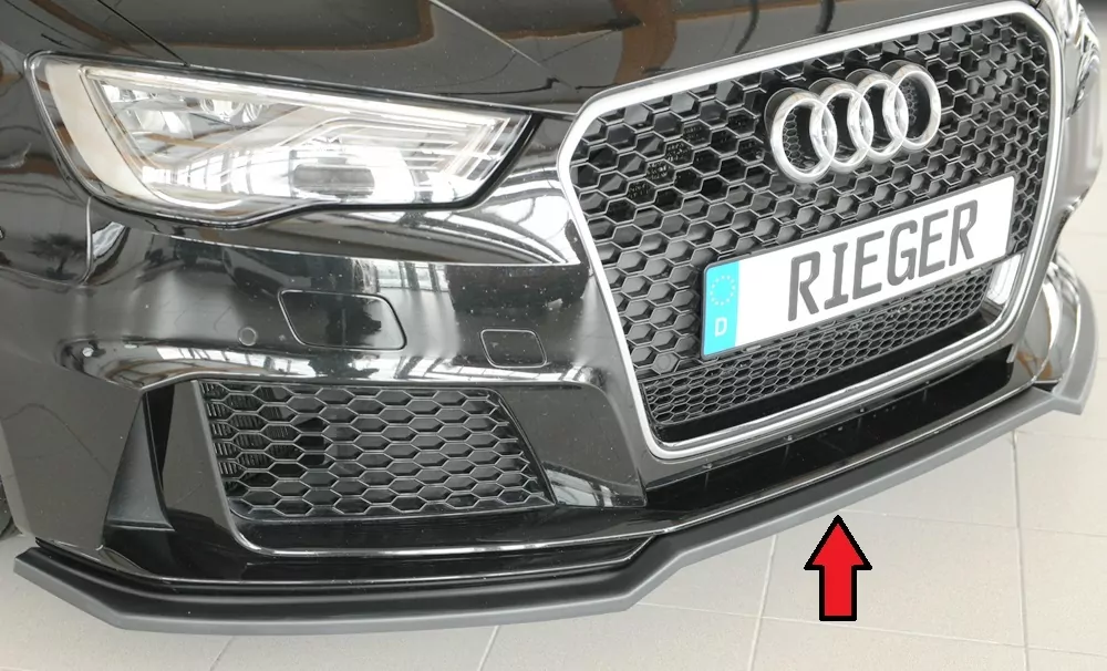 Rieger Spoilerschwert matt schwarz für Audi RS3 (8V) 5-tür. (Sportback 8VA / 8VF) 04.15-01.17 (bis Facelift)