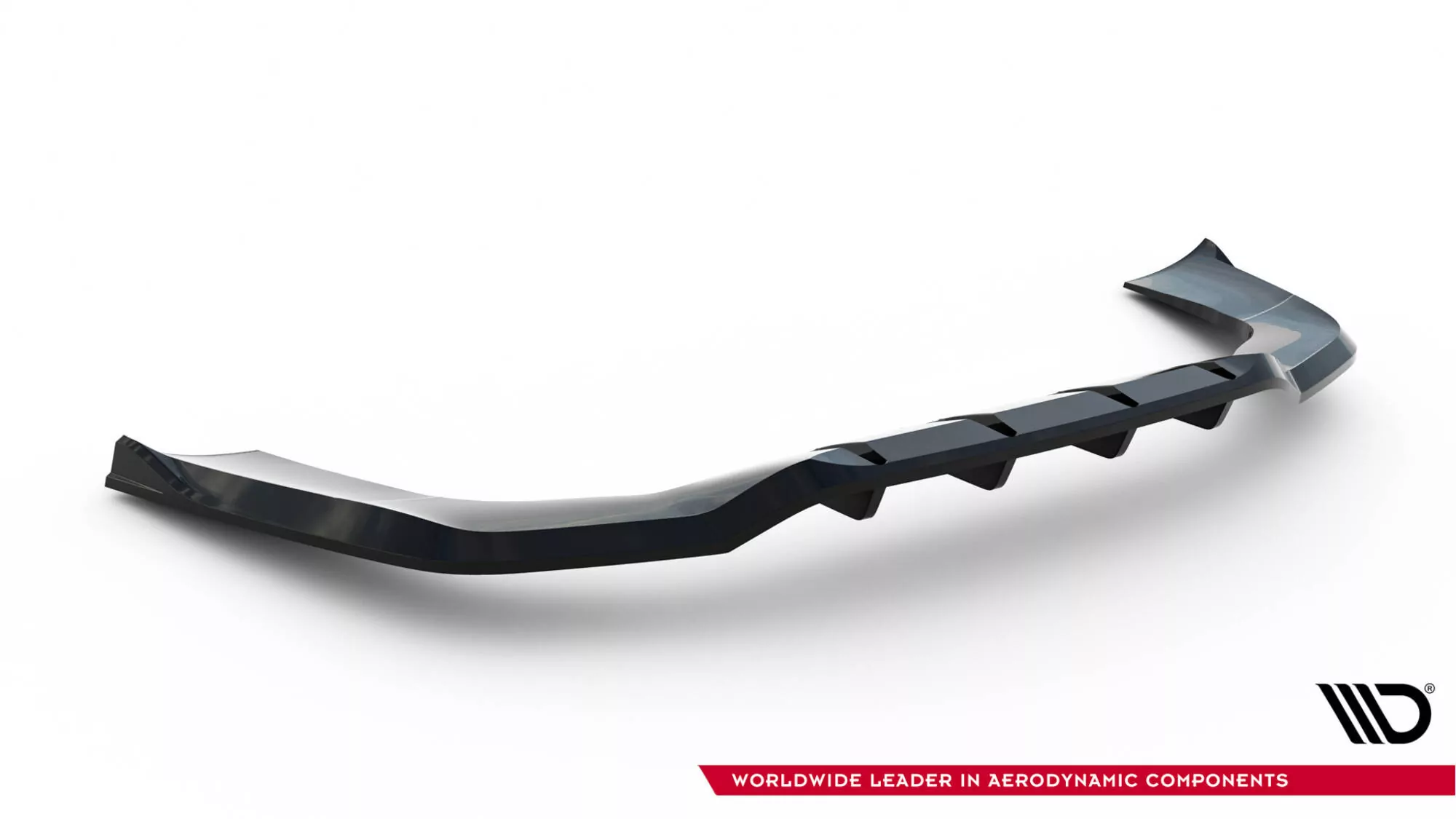 Hinten Splitter (mit Einem Vertikalem Balken) Mercedes-AMG SL 63 R232 Schwarz Hochglanz