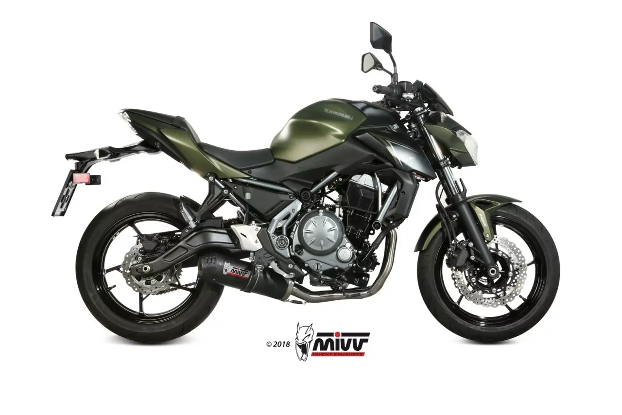 MIVV Komplettanlage Oval Carbon KAWASAKI Z650/Ninja 650 17-21