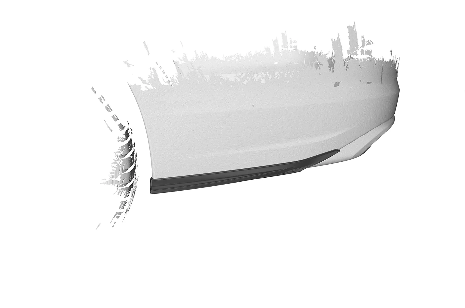 Heckansatz für VW Golf 8 (Typ CD) HA414 Schwarz Strukturiert