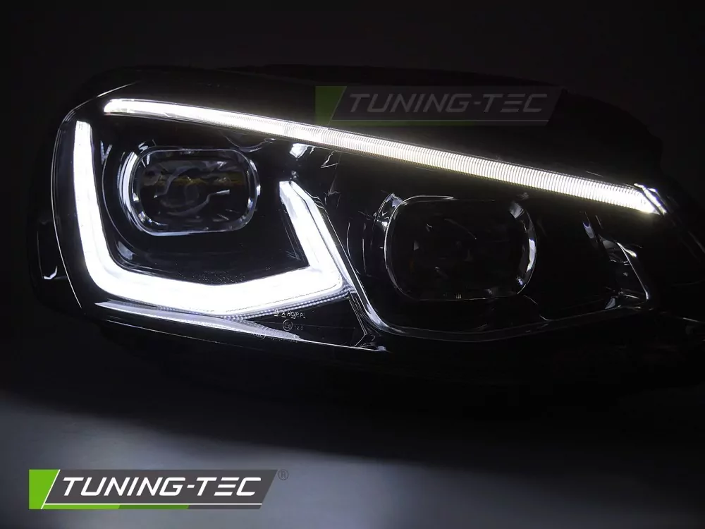 Full Led Headlights Light Black Fits Vw Golf 7 14-19