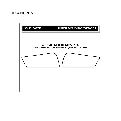 Stompgrip Traction Pad Super Volcano Universal Keilform (2 Stück ) ca. 285,5 mm x 114 mm Schwarz