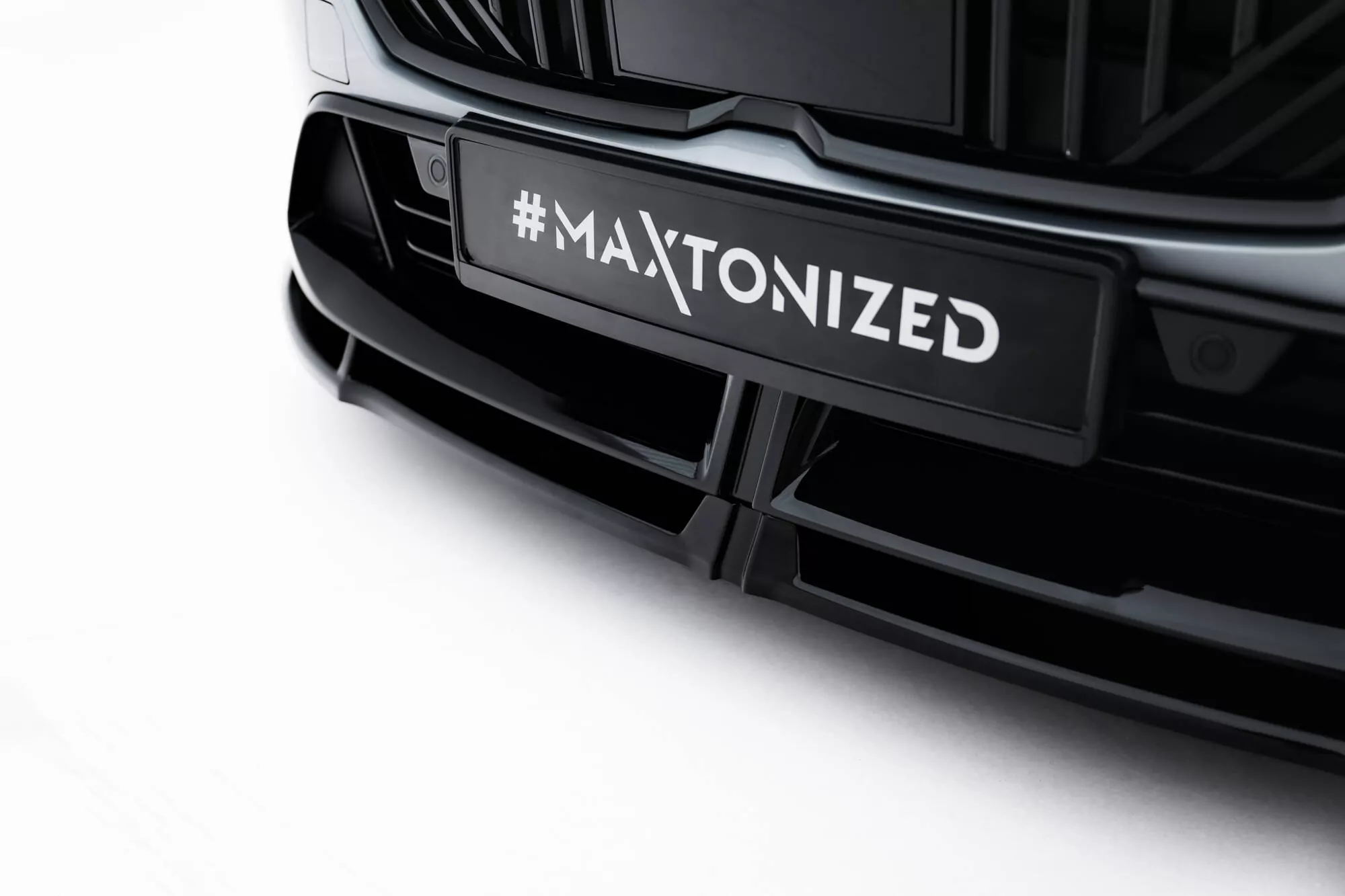 Front Ansatz V.3 Für BMW M135i / 1 M-Paket F70 Schwarz Hochglanz