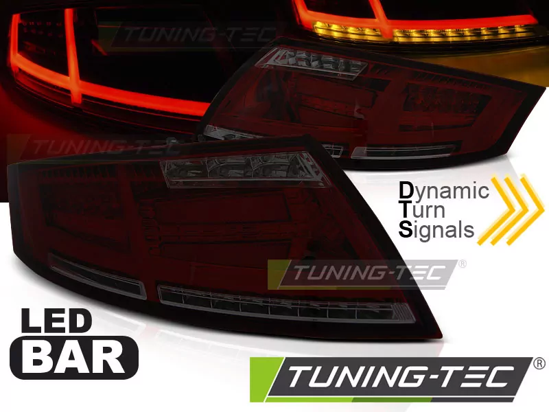 Led Bar Tail Lights Red Smoke Fits Audi Tt 04.06-02.14