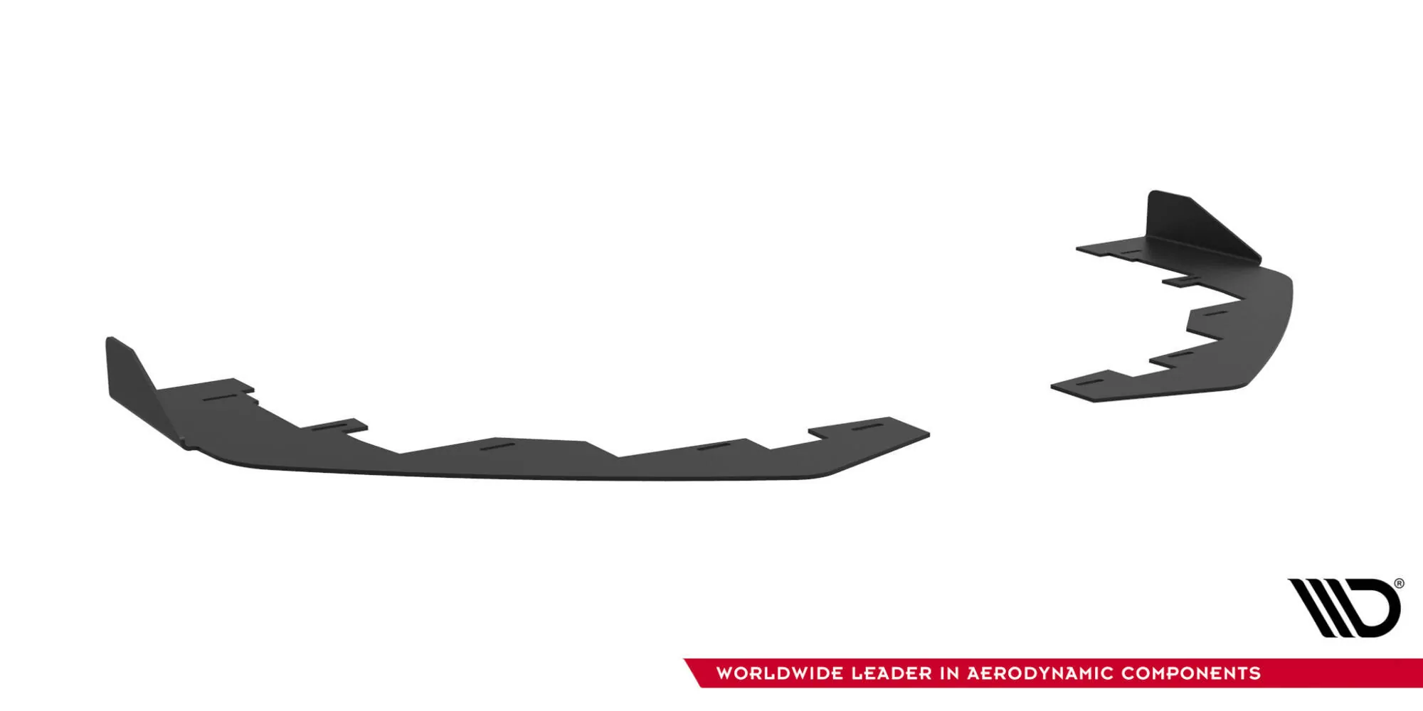 Front Stoßstange Flaps Für Ford Mustang GT Mk6  Schwarz Hochglanz